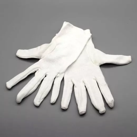 Baumwollhandschuhe rohweiß, Gr. 7/8