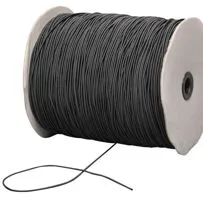 Gummizugschnur, ca. 2,2 mm Materialstärke, rund, textilumflochten, Rolle mit 500 m