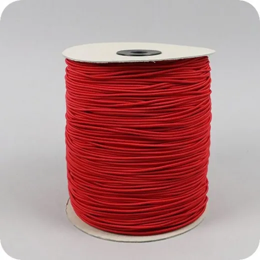 Gummizugschnur, ca. 2,2 mm Materialstärke, rund, textilumflochten, Rolle mit 500 m