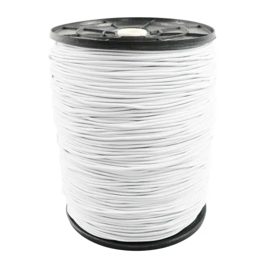 Gummizugschnur, ca. 2,2 mm Materialstärke, rund, textilumflochten, Rolle mit 500 m