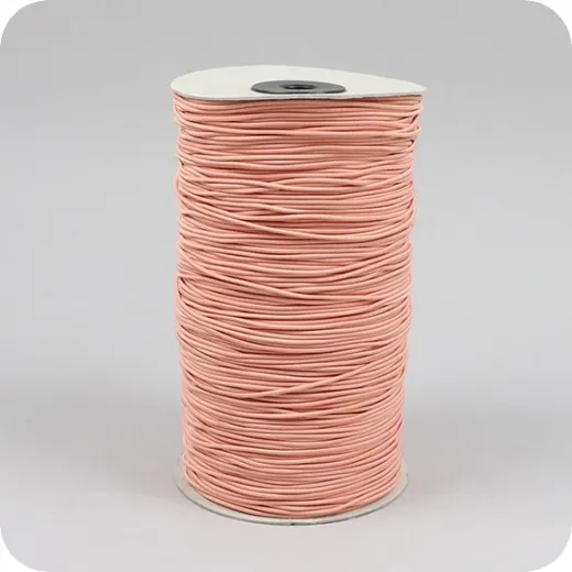 Gummizugschnur, ca. 2,2 mm Materialstärke, rund, textilumflochten, Rolle mit 500 m