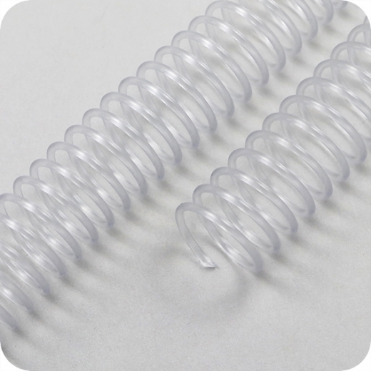 Spiralbinderücken, Plastikspiralen ( Coils ) DIN A5, 4:1 Teilung Ø 14mm, transparent