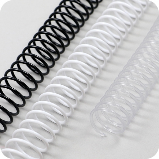 Spiralbinderücken, Plastikspiralen ( Coils ) DIN A4, 4:1 Teilung Ø 14mm