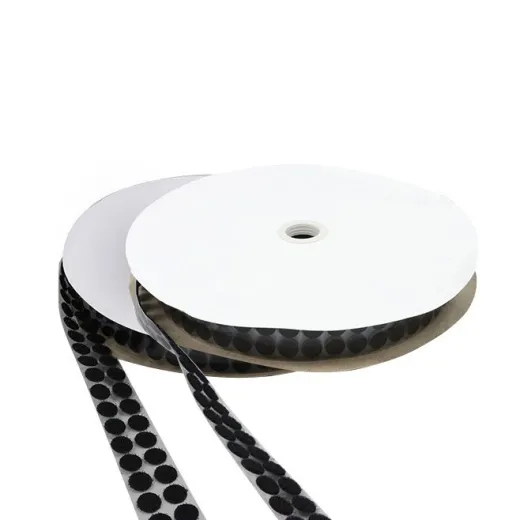 Klettpunkte auf Rolle, Set - Haken & Flausch | 13 mm | schwarz