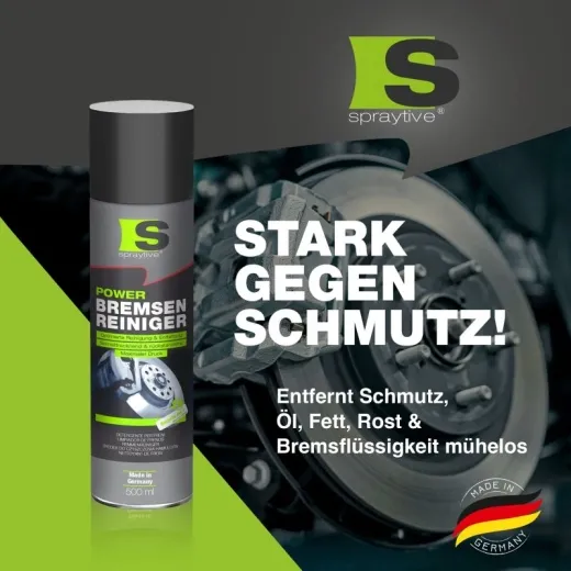 1 x 500ml Bremsenreiniger – Hochwirksamer Kaltreiniger, entfernt Schmutz, Öl, Fett und Rost"