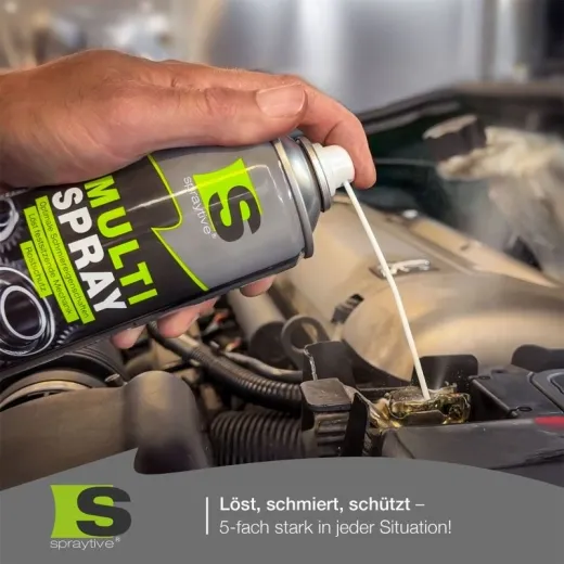 500 ml Multi Spray – 5-in-1 Kriechöl & Multifunktionsöl – Rostlöser, Schmiermittel, Kontaktspray, Reiniger & Korrosionsschutz