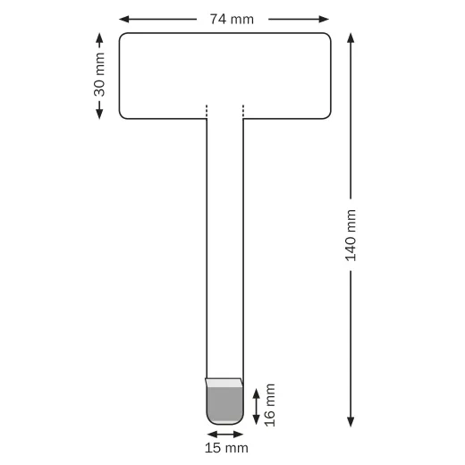 Regalwobbler für Scannerschienen 140 mm | PET