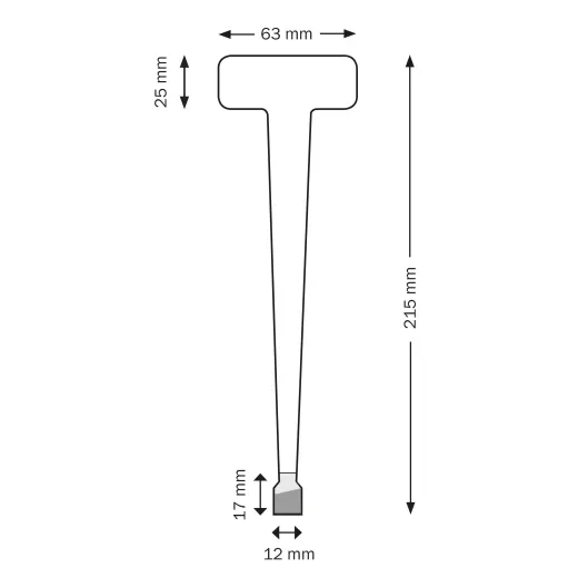 Regalwobbler für Scannerschienen 215 mm | PET