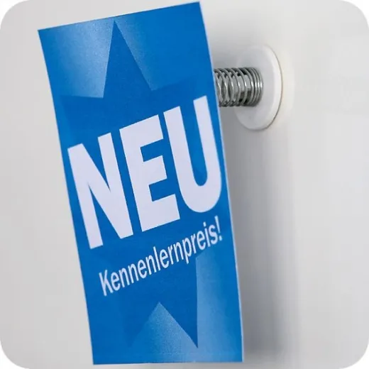 Deko-Spring mit 30 mm Feder für die Anbringung von Druckerzeugnissen