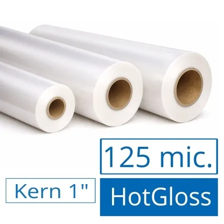 Heißlaminierfolie 125mic, 320mm x 50m, glänzend, Kern: 25mm ( 1" )