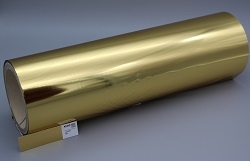 Spot Metal Folien Metallic auf Rolle, Farbe: metallic hell gold glänzend Farb-Nr.: 220, Rolle 320mm x 305lfm